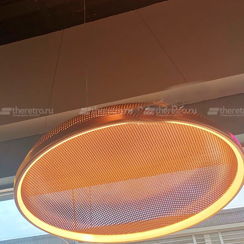 Подвесной светильник с купольным перфорированным плафоном с LED-подсветкой по контуру корпуса SEFANJA фото #num#