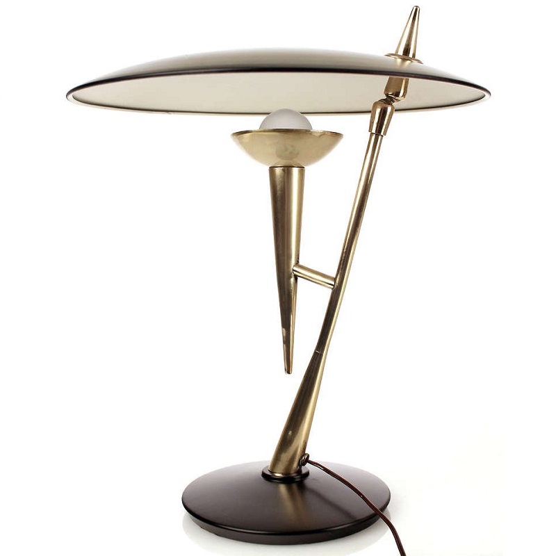 Настольная лампа Stilnovo Desk / Table Lamp Brass Gold Black  фото 1