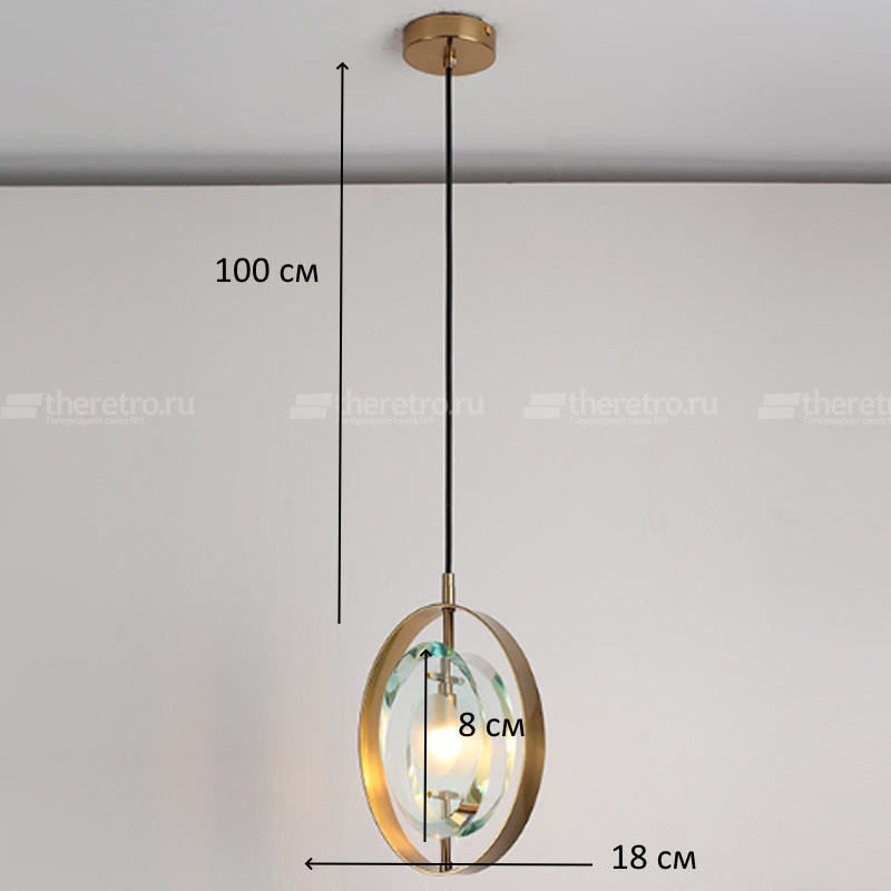 Дизайнерский подвесной светильник в стиле постмодерн ISENDO ONE фото #num#