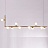 Серия реечных люстр с плафонами из стекла LINDA LONG 13 плафонов Золотой A одинарный плафон фото 8