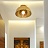 Потолочный светильник в минималистском дизайне со стеклянным плафоном HOWES 20 см  Латунь фото 7