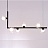 Серия реечных люстр с плафонами из стекла LINDA LONG 7 плафонов Черный A одинарный плафон фото 6