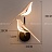 Настенный светодиодный светильник в виде золотой птицы с поворотным механизмом NOMI WALL фото 3