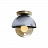 Потолочный светильник в минималистском дизайне со стеклянным плафоном HOWES 30 см  Латунь фото 2