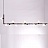 Серия реечных люстр с плафонами из стекла LINDA LONG 6 плафонов Черный B двойной плафон фото 3