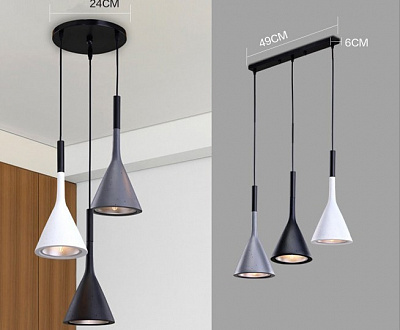 Foscarini Aplomb на 3 подвеса Белый Круглая база  фото 1